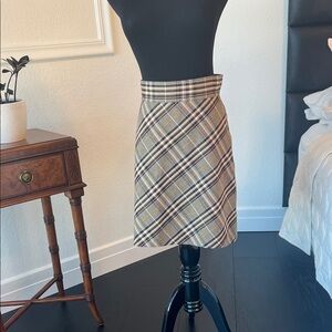 Theory Multicolor Plaid Pencil Skirt